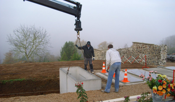 caveau en construction